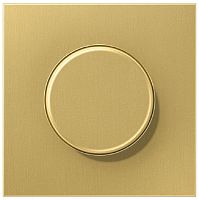 Лицевая панель Jung LS990 metal для светорегулятора поворотного латунь картинка